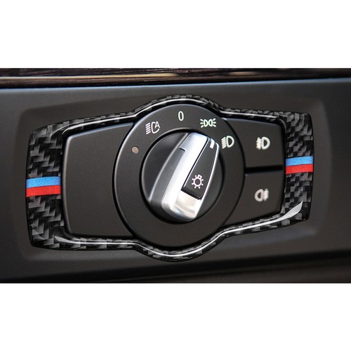 For BMW 3series E90 Carbon Fiber M-Type Headlight Switch Button Frame Cover Trim - Picture 8 of 8