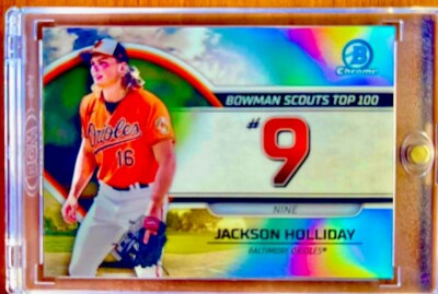 Jackson Holliday RARE ROOKIE REFRACTOR BOWMAN CHROME INVESTMENT CARD SSP MINT
