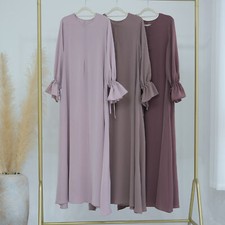 Dubai Abaya Muslim Women Maxi Dress Kaftan Arab Robe Turkey Loose Caftan Casual