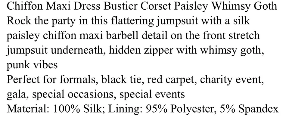 Haute Hippie SIZE 0 Black Strapless Jumpsuit Silk Chiffon Maxi Bustier Corset - Image 4 of 4