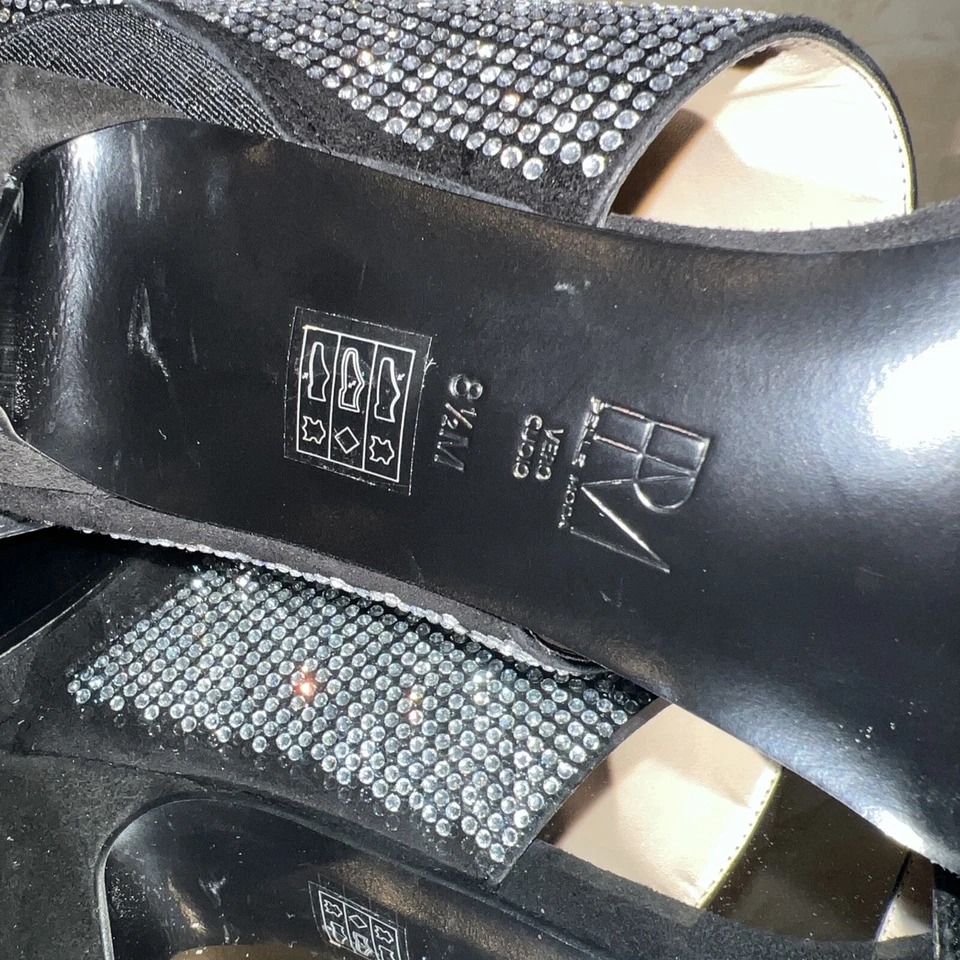 Pelle Moda black rhinestone Stilettos Womens Heels Size 8.5 NEW - Image 3 of 4