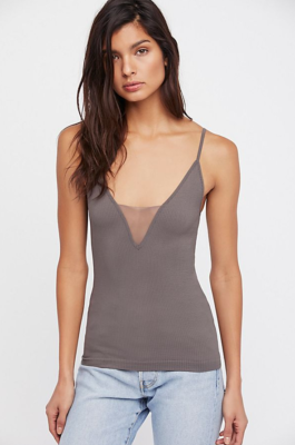 NEW Free People Intimately Come Around Cami Tank Top Grey XS/S-M/L - Foto 4