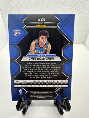 2023 Mosaic Blue Reactive Chet Holmgren Prizm No 236 Thunder B1-6