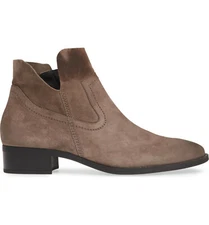 $450 PAUL GREEN Boston Bootie NUBUCK LEATHER COMFORT BROWN NUDE 8.5 (TPO10)