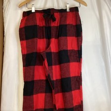 old navy flannel red plaid size small pajamas pants new with tag