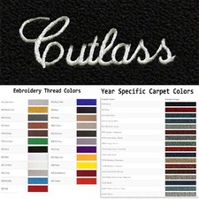 Acc 1982-1987 Oldsmobile Cutlass Supreme Custom Logo 4pc Cutpile Floor Mats