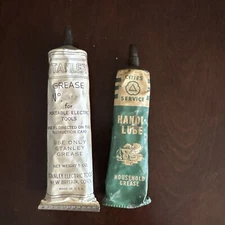 Vintage Cities Service 3 oz Handi-lube Metal Tube Grease& Stanley # 202