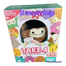 Squishmallows Take 4 with 3.5 Benny the bigfoot Clip. Rare and HTF Sealed
