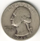 USA - 1946P - Washington ¼ $ - Silver Eagle - no mint mark - #12757RG