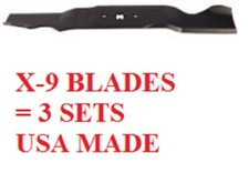 9 USA MADE BLADES CUB CADET 54" SLT 1554 SLTX 1054 GTX 1054 RZT554 SLTX 1054 USA