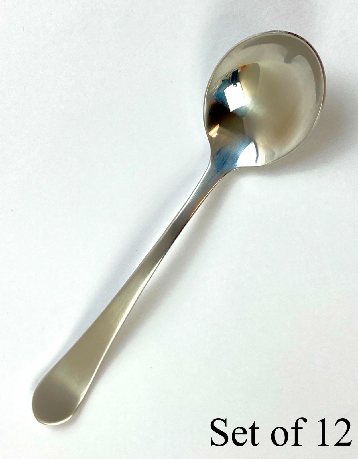 Juego de 12 cucharas de té helado Windermere plata mate 8 pulgadas Gourmet Settings