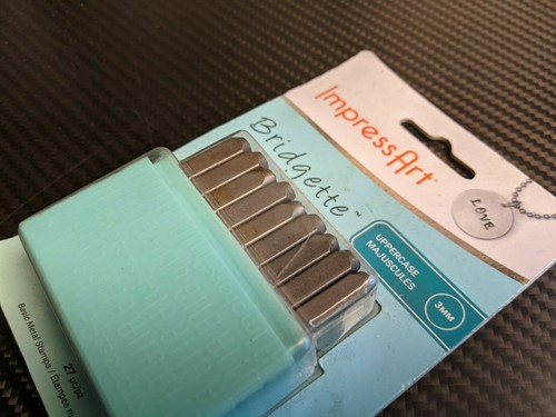 ImpressArt Bridgette Uppercase 3mm Basic Metal Stamp Set Letter Stamps 27pcs - Picture 3 of 6