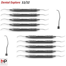 Periodontal Explorer 11/12 Set Of 10 Dental Sickle Diagnostic Double Ended Probe