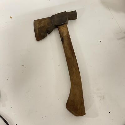 Vintage Eclipse Drop Forged Metal Hatchet Head Hammer Plumb? Carpenters - LN