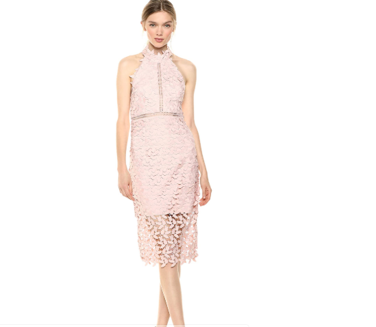 bardot lace sheath dress orchid