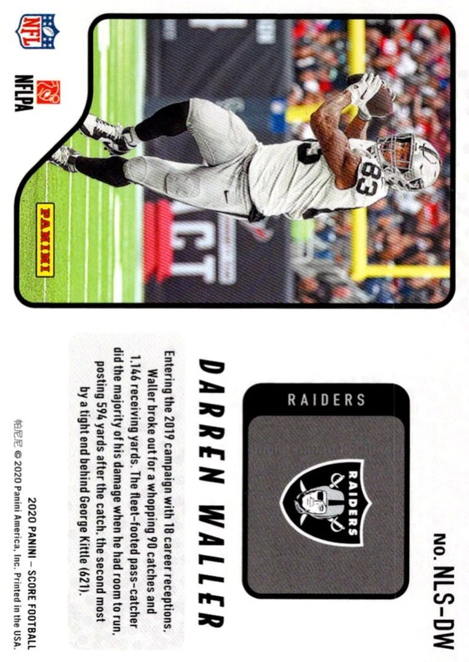 2020 Score Next Level Stats Darren Waller Las Vegas Raiders #NLS-DW - Image 2 of 2