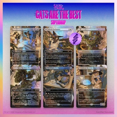 SECRET LAIR X MTG CATS ARE THE BEST WITCH S FAMILIAR FOIL EDITION PRE ORDER