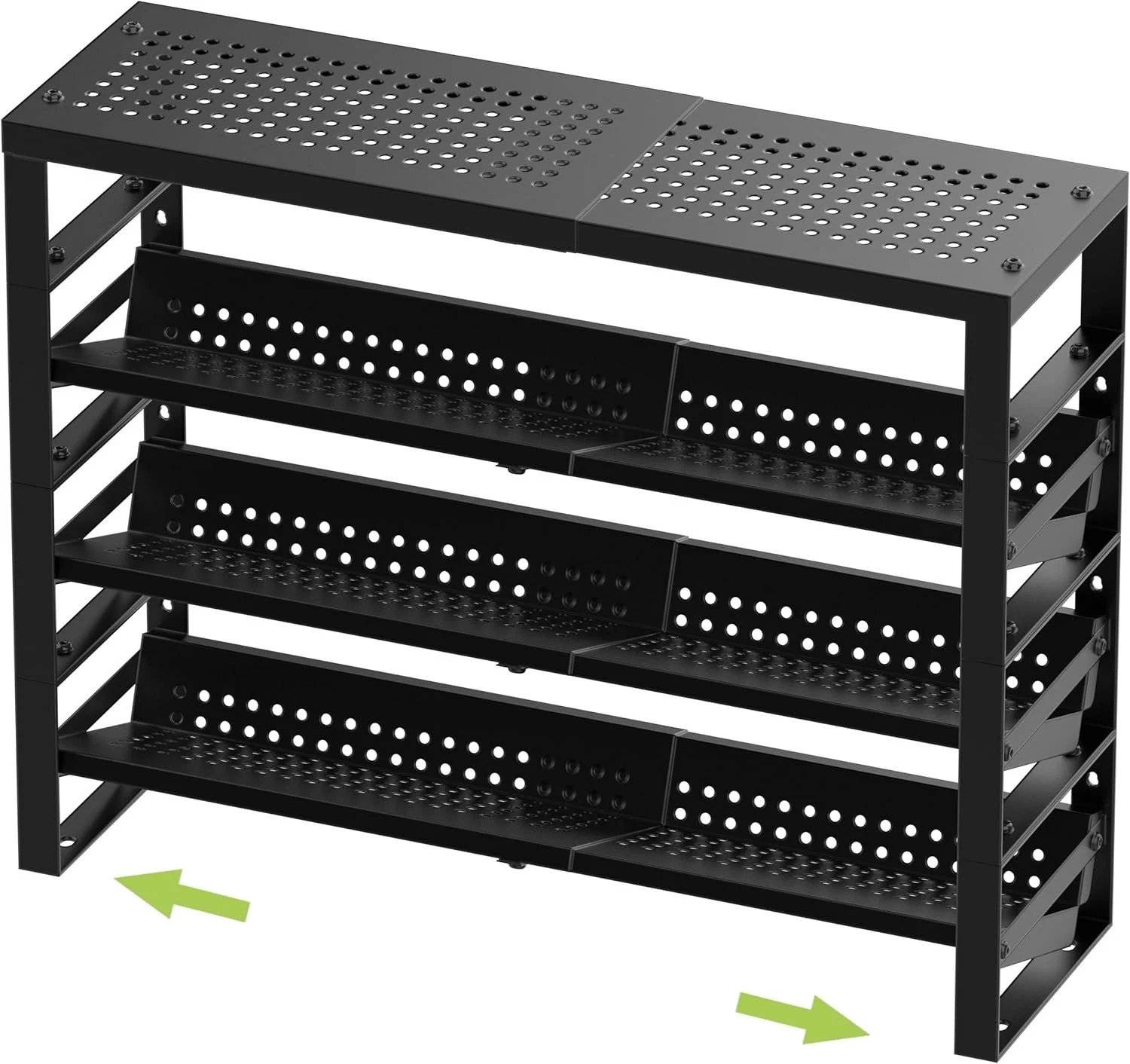 Expandable Stackable Adjustable Spice Rack kitchen Organizer,Metal Pantry