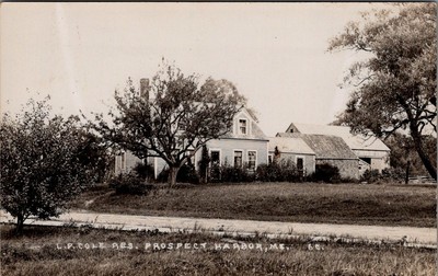 1956, L.P. Cole Residence, PROSPECT HARBOR, Maine Real Photo Postcard