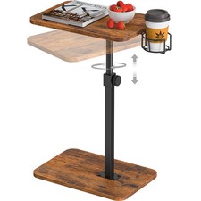 TV Tray Table 360 Swivel Height Adjustable for Eating on Couch Sofa