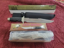 (2) Chipaway Skinner Blade 9" Seal Team Bowie 15" Pair As Is NIB 