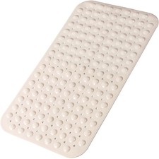 Non Slip Shower Mats for inside Shower 15 X 27.5 Inch, TPE Bathtub Mat Non-Slip