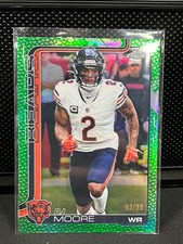 DJ Moore 2025 Topps Chrome Football #48 Green Leather Refractor /99