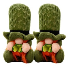 2 x St Patricks Day Leprechaun Irish Lucky Mascot Soft Plush Rugby Party Prize