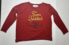 Harry Potter Team Quidditch Shirt Women XL Long Sleeve Gryffindor Stretch Maroon