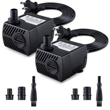 CWKJ Fountain Pump, 2 Packs 80GPH 4W 300L/H Submersible Water Pump, Durable ...