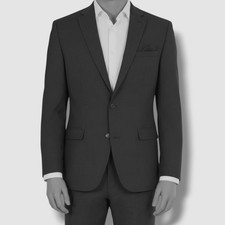  600 Bar III Men's Gray Slim-Fit Stretch Wool Jacket Pants 2-Piece Suit Size 36R