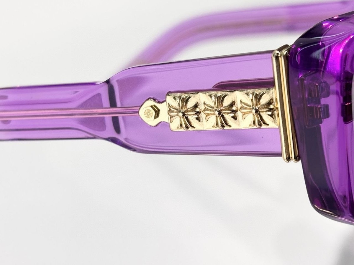 Chrome Hearts Zelda Sunglasses Luxury Light Purple Cross Frames