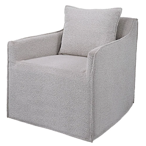 Uttermost Welland Gray Swivel Chair - Picture 5 of 6