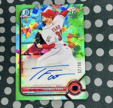 2022 Bowman Chrome #CPA-TF Thomas Farr Prospect Autographs Green Refractor #/99