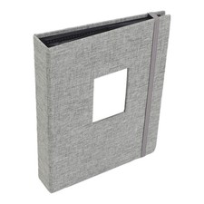 Image of Stylish Cotton Linen Album for 208 Photos with Transparent Pockets for Display
