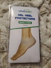 Vivesole Silicone Heel Protectors 2 Pairs - Gel Guard for Women and Men Moistu