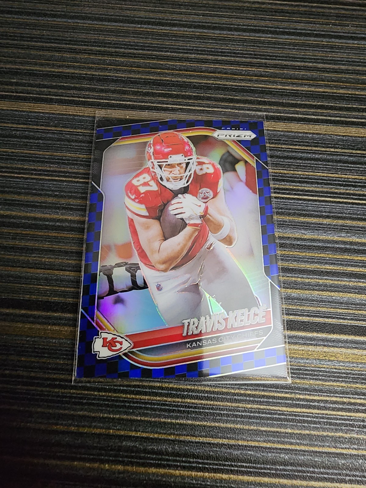 2025 Panini Prizm - Travis Kelce #67 Black & Blue Checker Prizm