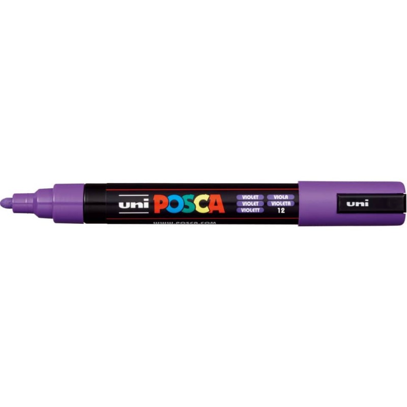 Marcatore a tempera POSCA Uni-Ball punta tonda 1,8-2,5 mm viola M PC5M VI