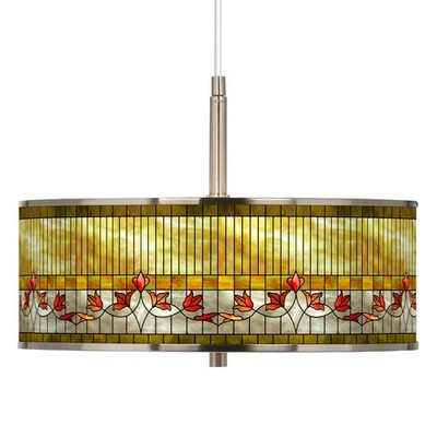 Tiffany-Style Lily Giclee Glow 16'' Wide Pendant Light