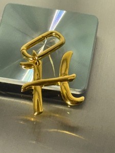 Authentic Mayamar 24K Gold Plated Choice of MOTIF Enhancer Pendant ~ Letter H