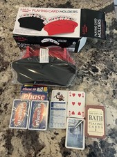 Card Holders With phase 10 And Playing Cards