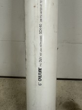 1 FOOT OF 6" PVC Pipe  Schedule 40  Custom Cut Lengths 12"-60"