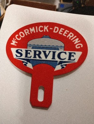 Powder Coated McCormick Deering Service License Plate Topper