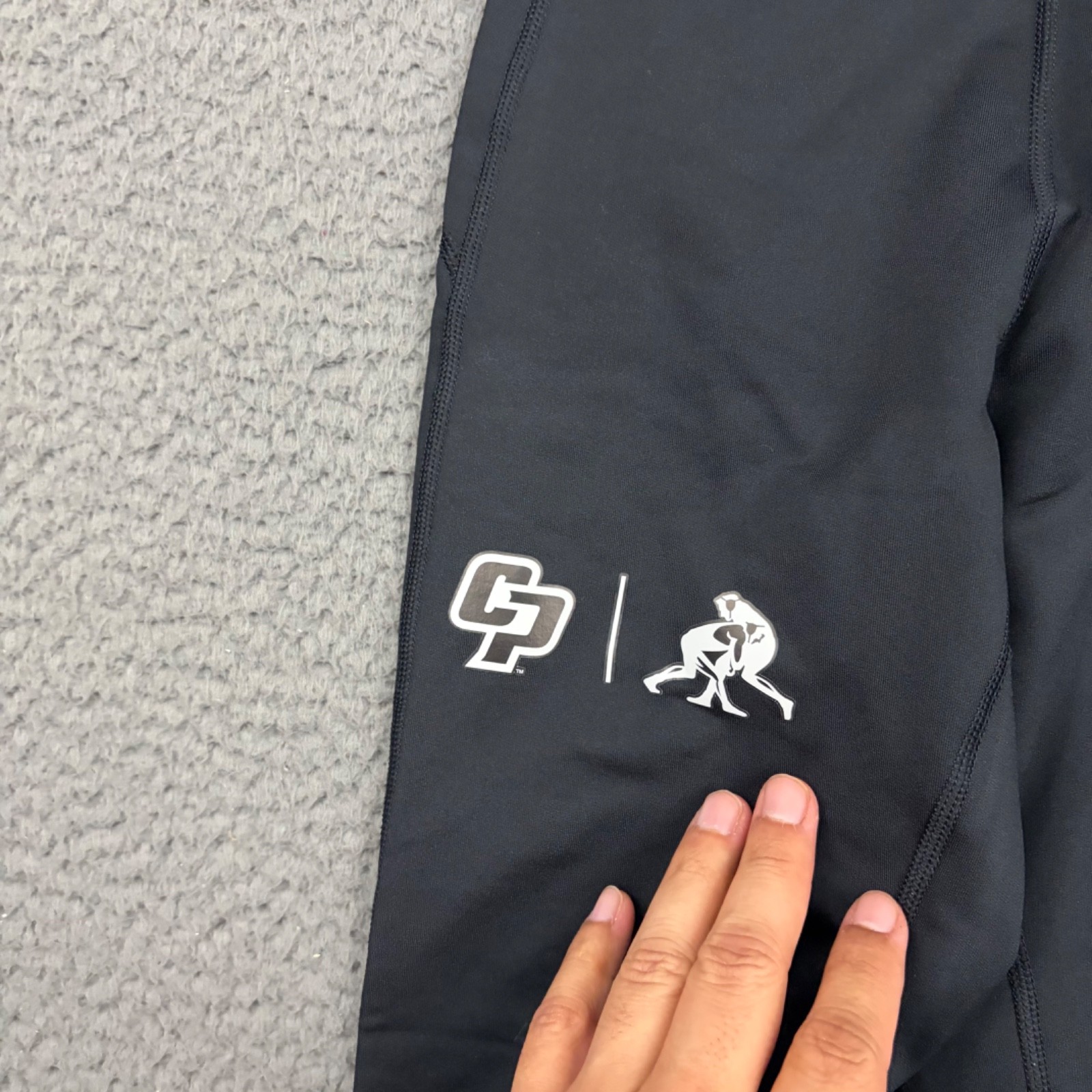 Adidas Leggings Womens Small Black Cal Poly Mustangs Wrestling Sports Activewear thumbnail 6