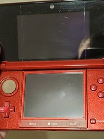 Nintendo 3DS Flame Red Handheld Console With Charger CTR-001 Tested and Working
