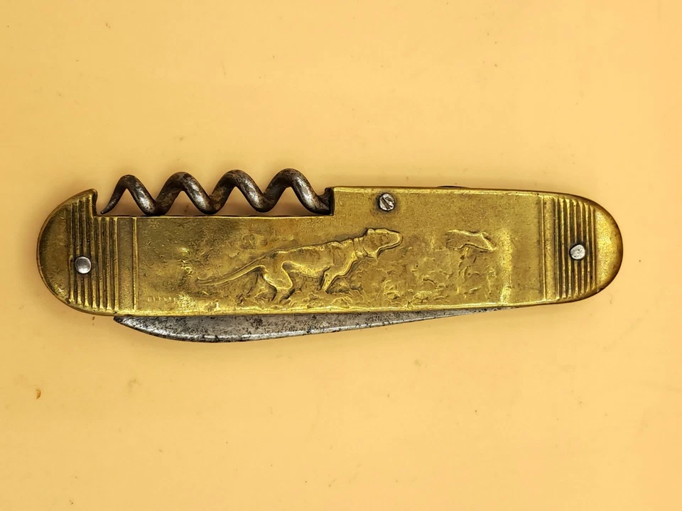 Ancien couteau COURSOLLE, marquage ancien, lame et TB, thème chasse - Photo 4/4