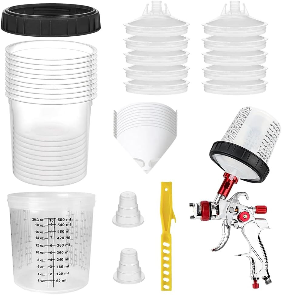 Sistema di Preparazione Vernice 600ml - Kit 10 Liner + Tazza Graduata - 1
