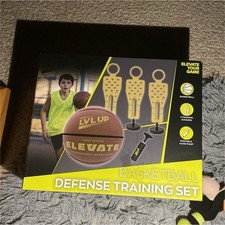 LVL UP Elevate Portable Basketball Defense Training Set with Ball & 3 Dummies