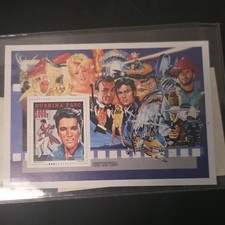Product Image: Burkina Faso 1000F Elvis Presley Movies Souvenir Stamp Sheet with C.O.A