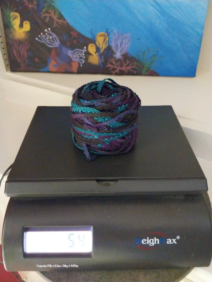 3 Skeins Noro Gisha Rayon/Cotton/Polyester Purple Ribbon Yarn 50g Each - Image 4 of 4